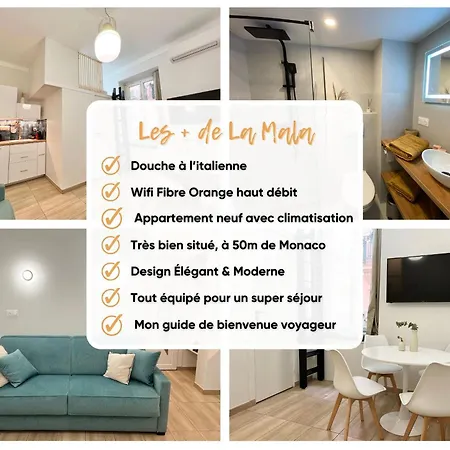 Neuf - Frontiere De Monaco - Clim - Wifi דירה